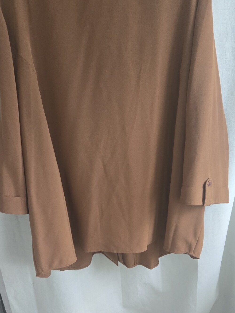 Maggie Barnes Caramel Brown Collared Button Shirt - Picture 13 of 14